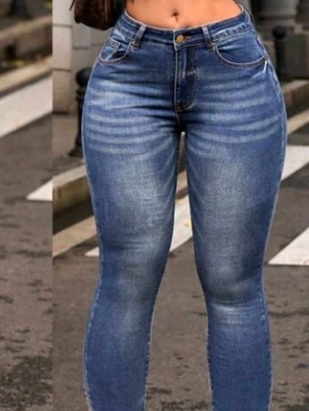 Classic High-Waist Blue Women's Jeans